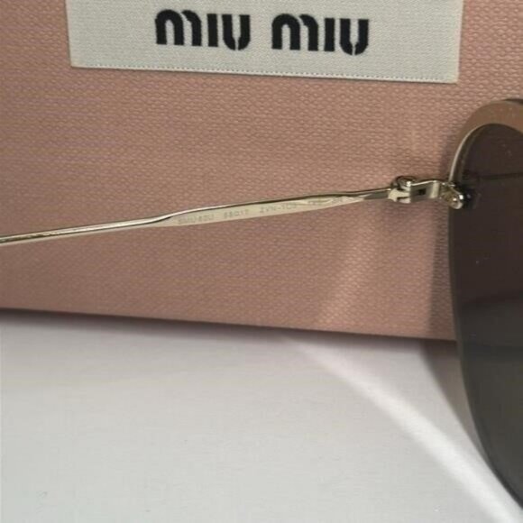 New - Miu Miu™ Core Collection MU 62US ZVN1C0 58 - Pale Gold